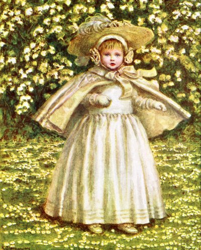 Ein Baby in Weiß von Kate Greenaway von Kate Greenaway